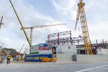 Vista general de las obras del nuevo estadio del FC Barcelona en Spotify Camp Nou.