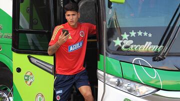Jorge Carrascal entrena junto a toda la Selección Colombia Sub 23 en Barranquilla.