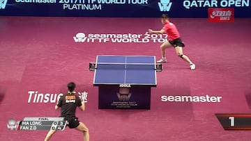 Fan Zhendong and Ma Long in out-of-this-world point