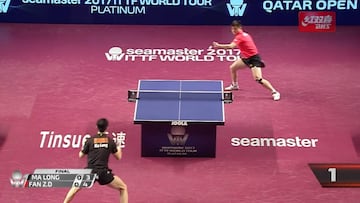 Fan Zhendong and Ma Long in out-of-this-world point