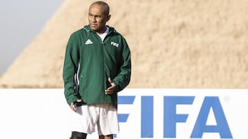 FILED - 06 January 2020, Egypt, Giza: Ahmad Ahmad, President of the Confederation of African Football (CAF), takes part in a friendly match that precedes the 2019 CAF Awards. FIFA announced today, Monday, that the Judicial Chamber of the independent Ethic