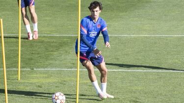 João Félix, en un entrenamiento del Atlético