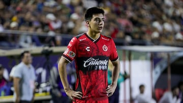 Gilberto Mora of Tijuana during the 8th round match between Atletico de San Luis and Tijuana as part of the Liga BBVA MX, Torneo Apertura 2025 at Alfonso Lastras Stadium, on September 14, 2025 in San Luis Potosi, Mexico.