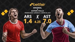 Arsenal vs. Aston Villa: horario, dónde ver, pronósticos y clasificación