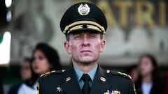 Colombian police general, Henry Sanabria during the promotion ceremony of new Generals and Admirals of the Police and Military Forces at the Jose Maria Cordova Military School in Bogota, Colombia on December 17, 2022. (Photo by Sebastian Barros/NurPhoto)NO USE FRANCE