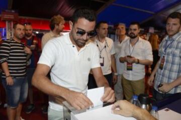 Xavi Hernández, votando.