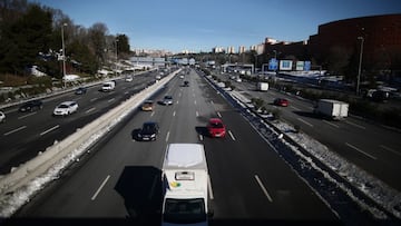 Carretera M-30 a su paso por La Estrella.