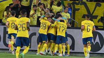 Brian Rodriguez celebrates his goal 0-1 of America during the match between Los Angeles FC and America as part of Play-In prior to 2025 FIFA Club World Cup, at BMO Stadium on May 31, 2025 in Los Angeles, California, United States.