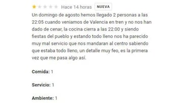 La ejemplar respuesta de un restaurante a un cliente: “Esperemos que no sea la última vez que pase”