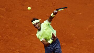 Tennis - French Open - Roland Garros, Paris, France - May 27, 2019. Spain's Rafael Nadal in action during his first round match against Germany's Yannick Hanfmann. REUTERS/Kai Pfaffenbach