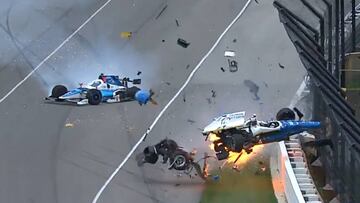 Accidente bestial en la Indy: ¡el coche se partió por la mitad!