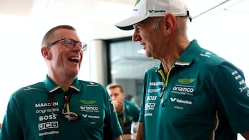 Andy Cowell y Adrian Newey, jefes de Aston Martin, en Mónaco.