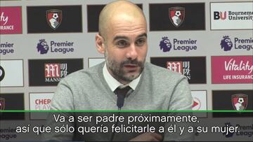 Guardiola explica a la prensa su bonito gesto con Arter