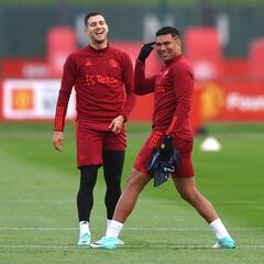 Why is Casemiro not playing for Manchester United against Copenhagen in Champions League?