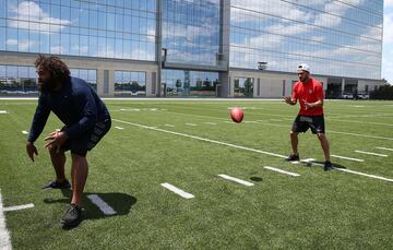 Koke, Lemar, Morata y Marcos Llorente disfrutaron a lo grande visitando las instalaciones de los Dallas Cowboys.