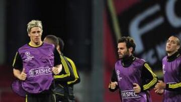 <b>LISTOS. </b>Torres, Mata y Romeu están preparados para lo de hoy.