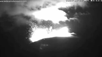 Vídeo: La increíble explosión del Volcán Popocatépetl durante la madrugada del 22 de junio