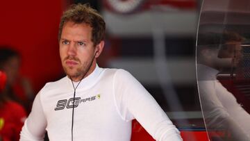 Vettel, en Hockenheim. Alemania, F1 2019.