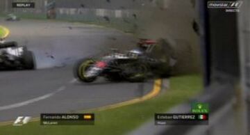 El espectacular accidente de Fernando Alonso en Australia
