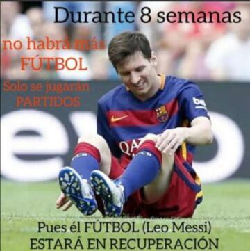 Los 'memes' de la lesión de Messi