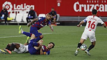 Barcelona y Vidal dejan ir una oportunidad clave ante Sevilla