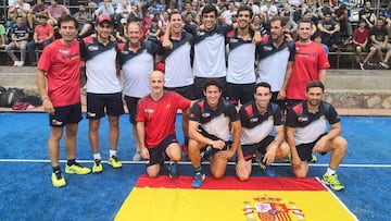 Los integrantes de la Selección masculina de pádel.