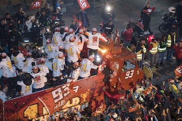 Marc Márquez celebró con sus seguidores su título de MotoGP.