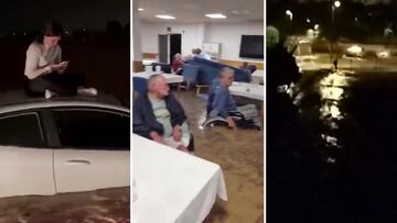 Los angustiosos vídeos de la DANA de noche: gente atrapada pidiendo socorro, una residencia anegada....