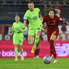 La Roma sorprende al Wolfsburgo y rasca un empate