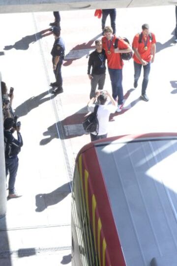 Llegada de los Campeones al Aeropuerto de Madrid. 