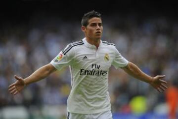 James Rodríguez celebra el 2-0.