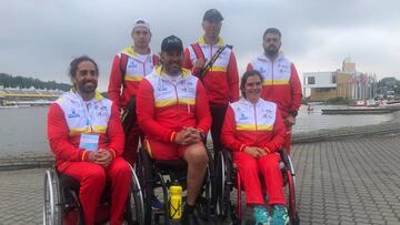 Selección española de piragüismo paralímpico.