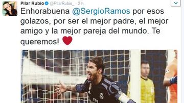 Pilar Rubio, tierna con Ramos tras su partidazo en Nápoles