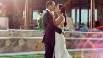 Sergio Garc&iacute;a y Angela Akins el d&iacute;a de su boda.