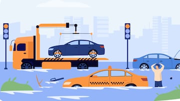 Water flood on city roads