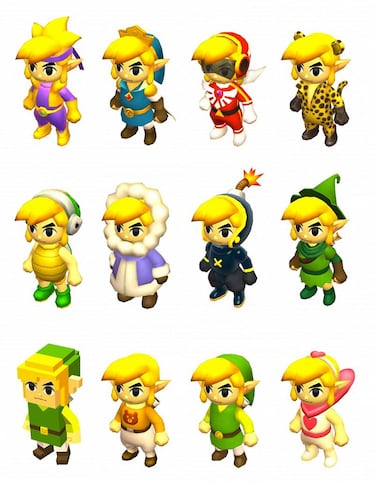 24 Disfraces para Link en TriForce Heroes