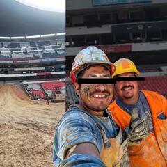 Albañil presume que trabaja en remodelación del Azteca y ofende al América