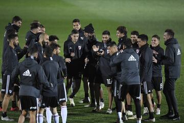 Entrenamiento de River Plate en la ciudad deportiva del Real Madrid en Valdebebas preparatorio para el segundo partido de la final.