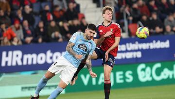 Momento del partido de LaLiga EA Sports entre el Celta y Osasuna.