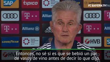 Heynckes responde a Samapoli: "Igual tomó un par de vinos antes de hablar"
