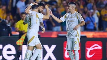 Nicolas Ibanez celebrates his goal 1-0 of Tigres during the 11th round match between Tigres UANL and Queretaro as part of the Liga BBVA MX, Torneo Clausura 2025 at Universitario Stadium, on March 07, 2025 in Monterrey, Nuevo Leon, Mexico.