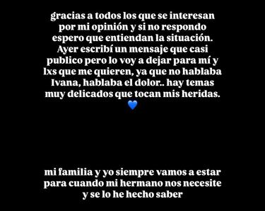 Ivana Icardi, sobre la denuncia por violencia de gnero a su hermano: Siempre vamos a estar