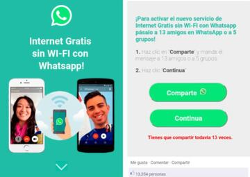 Desconf&iacute;a siempre de ofertas como estas de compartir cosas a cambio de algo gratis