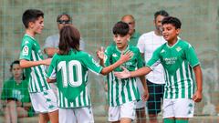 Los jugadores del Betis celebran un gol en LaLiga Promises.