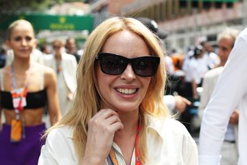 Kylie Minogue durante el Gran Premio de M車naco de la F車rmula 1.