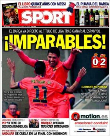 Portadas de la prensa deportiva