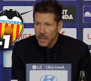 Simeone, rueda de prensa completa tras el Atlético de Madrid 2 - Valencia 1
