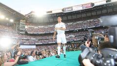 Cristiano Ronaldo, presentado en el Bernab&eacute;u.