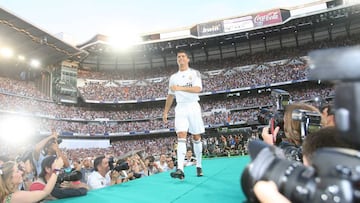 Cristiano Ronaldo, presentado en el Bernab&eacute;u.