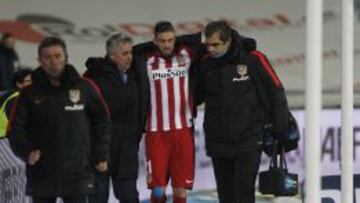 Carrasco se marchó lesionado del Coliseum.